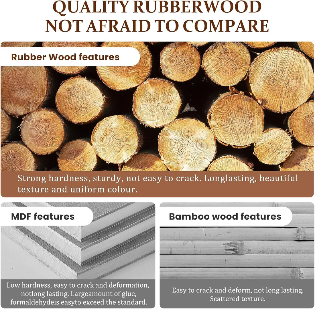 TAITIY Rolling Wood Clothes Rack with Wheels, 2 Shelves, 5 Hooks, Size L, Walnut Brown